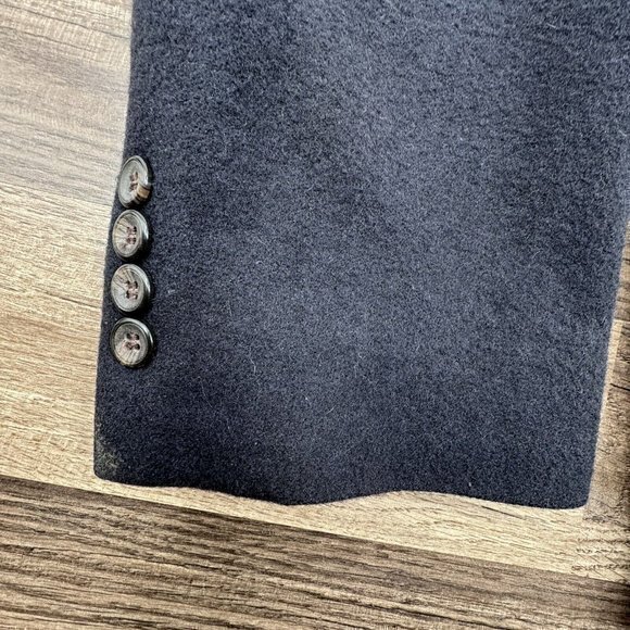 Jos A Bank Mens Sport Coat Blazer Suit‎ Jacket 44R Camel Hair Black 2 Button - Picture 2 of 11